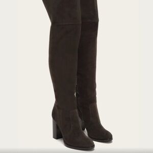 Frye Gray Suede Over-the-Knee Boots